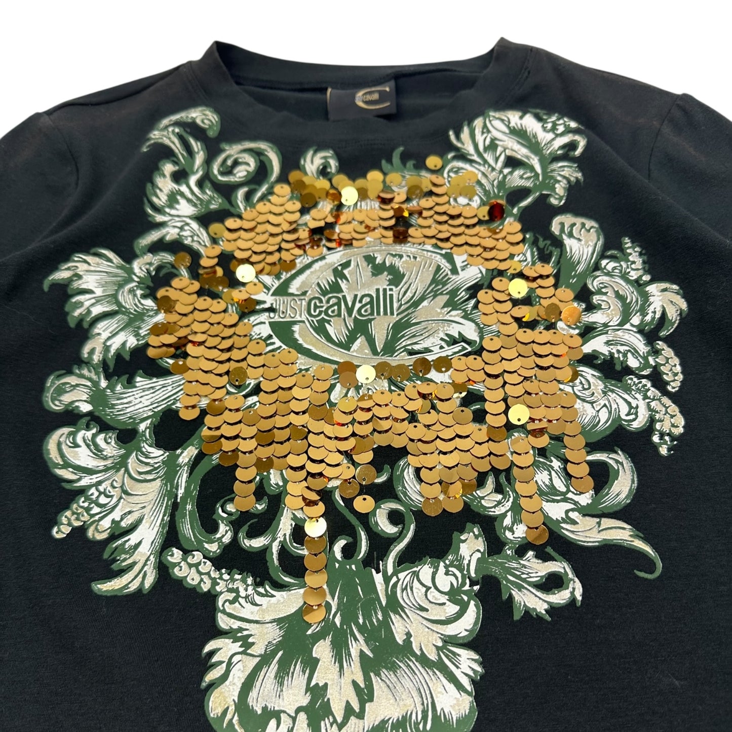 Vintage Just Cavalli T-Shirt schwarz / gold Damen L