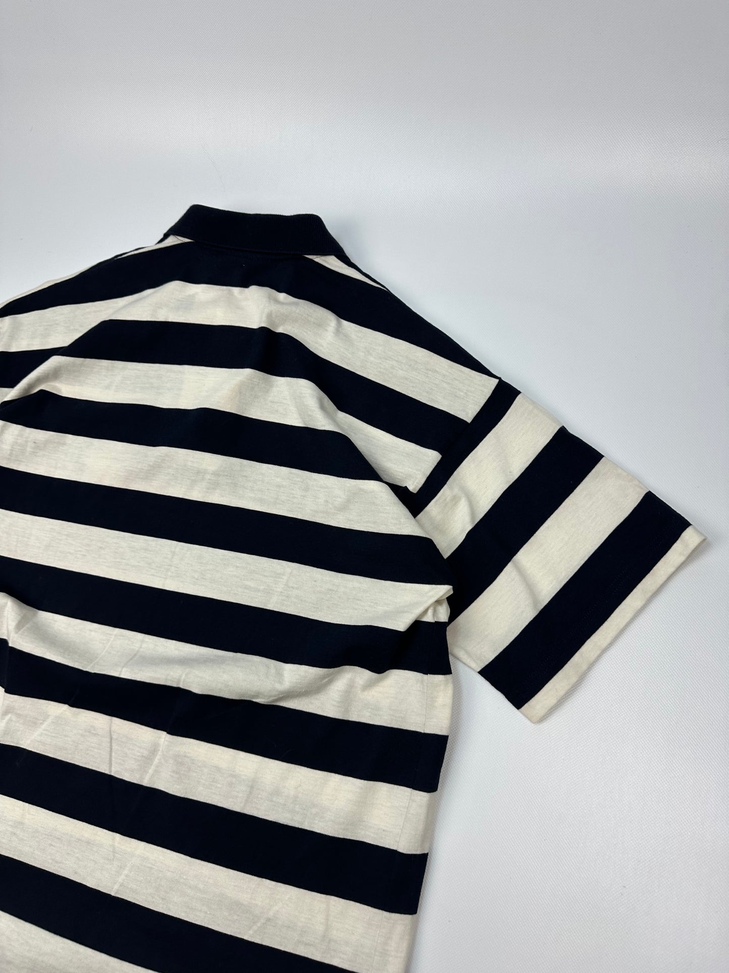 Vintage Adidas Polohemd schwarz/weiß L