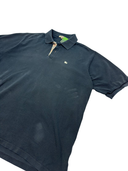 Vintage Burberry Polohemd schwarz Gr. XL