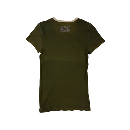Vintage Dolce & Gabbana Top dunkelgrün Gr. M