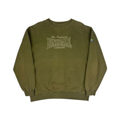 Vintage Lonsdale Pullover olivegrün XXL