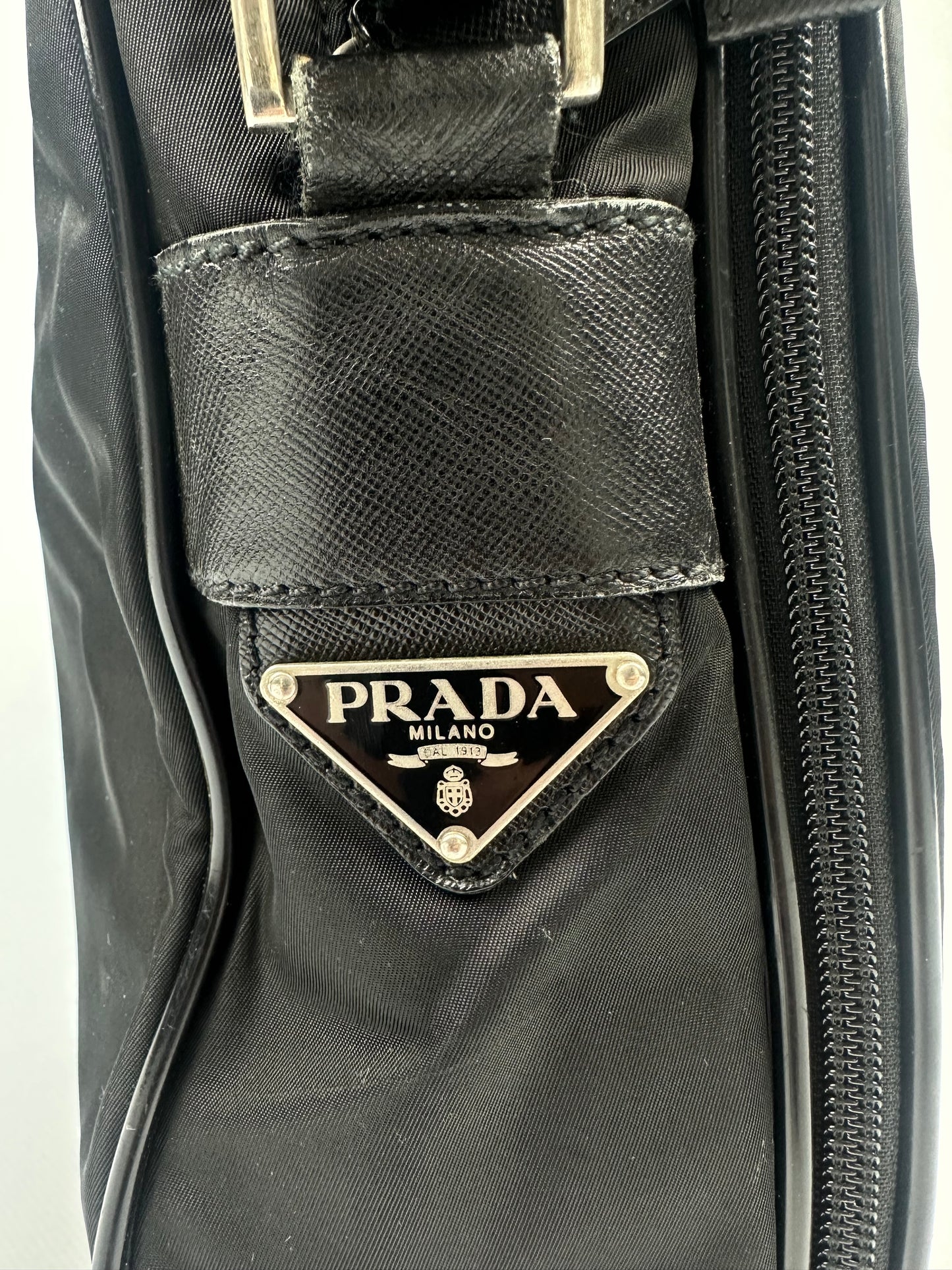 Prada Laptop- Umhängetasche schwarz