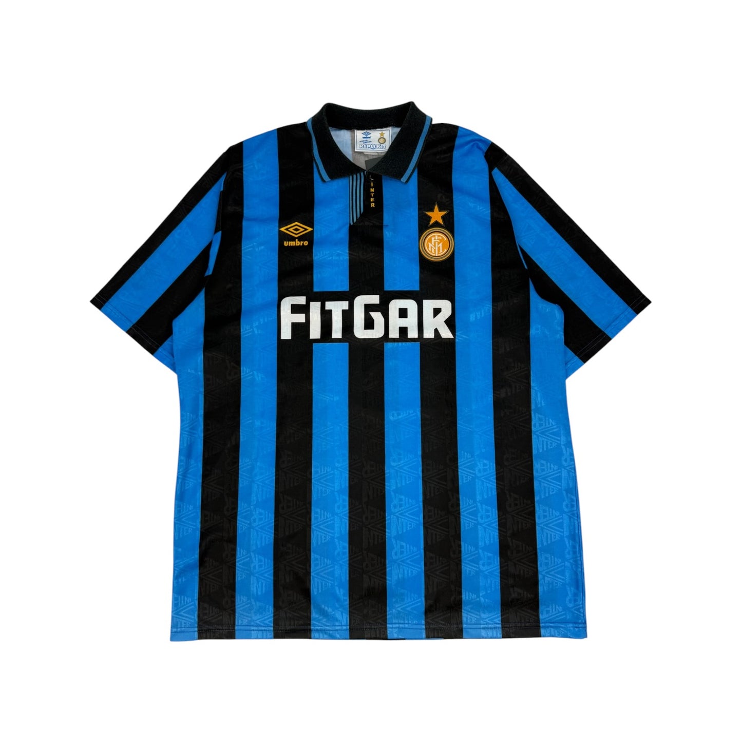 Vintage Umbro Inter Mailand Fußballtrikot blau / schwarz Gr. XL
