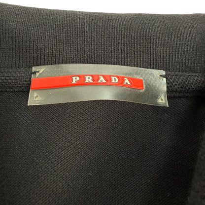 Vintage Prada Poloshirt Lang schwarz Gr. S