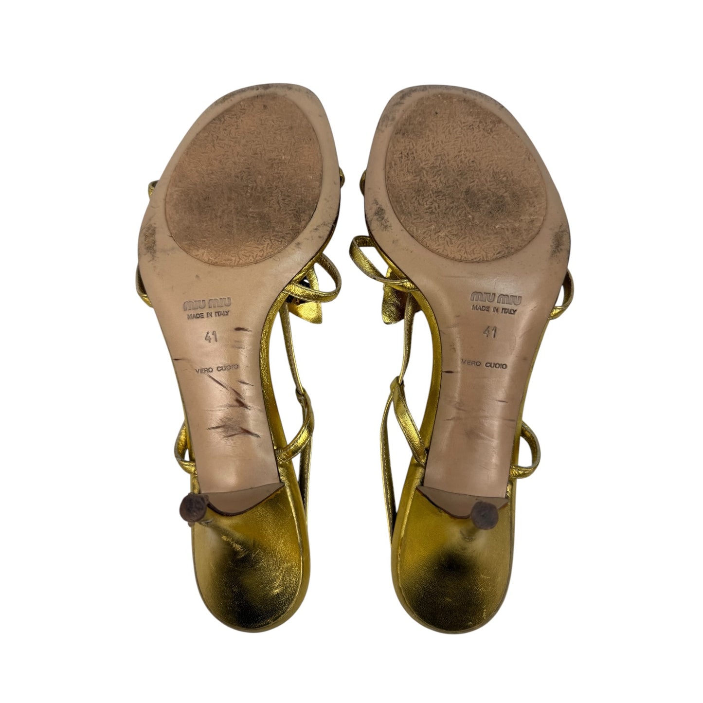 Vintage Miu Miu Heels Gold Gr. 41