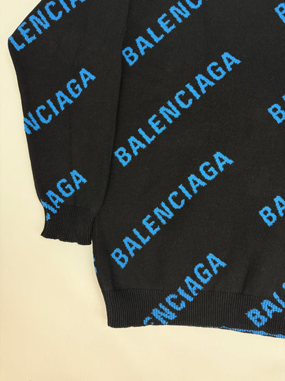 Balenciaga Pullover blau / schwarz Gr. S