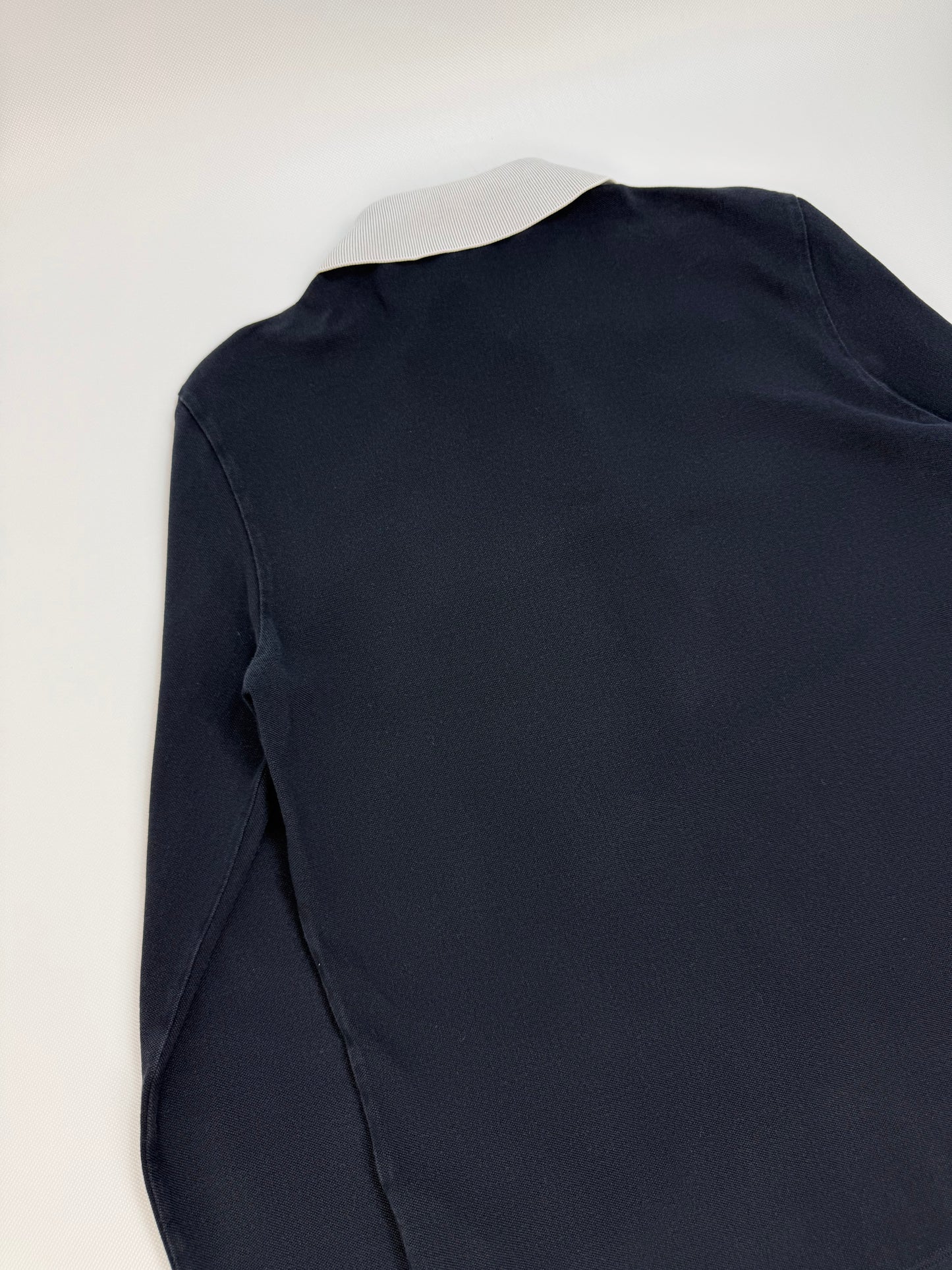 Fendi Polohemd Langarm dunkelblau / weiß Gr. M