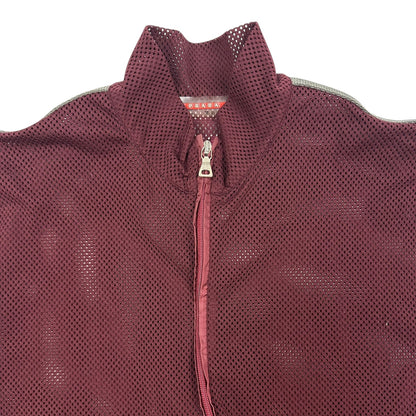 Vintage Prada Mesh Weste rot L