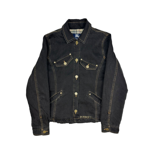 Vintage Burberry Jeansjacke schwarz M