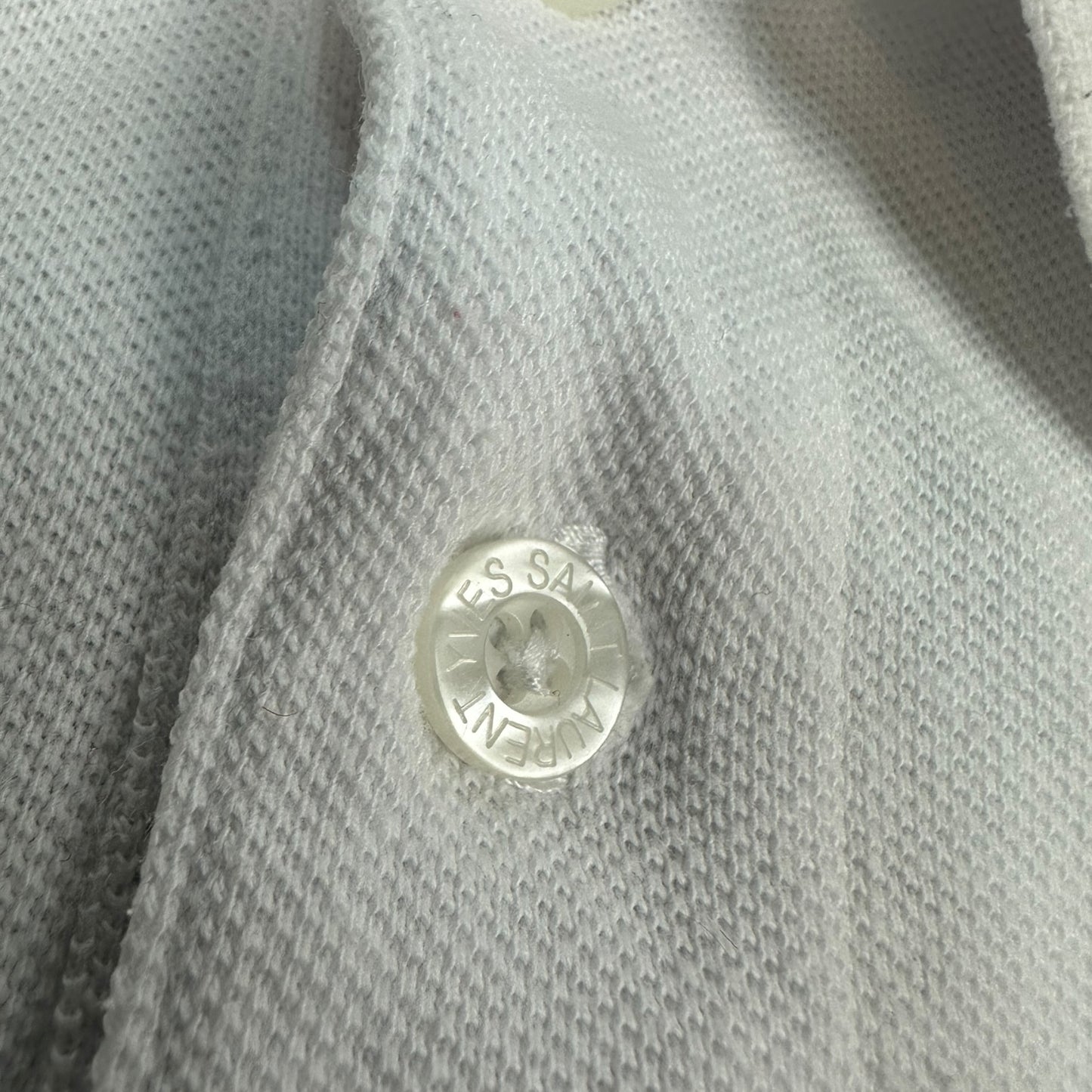 Vintage Yves Saint Laurent Polohemd weiß / blau XL
