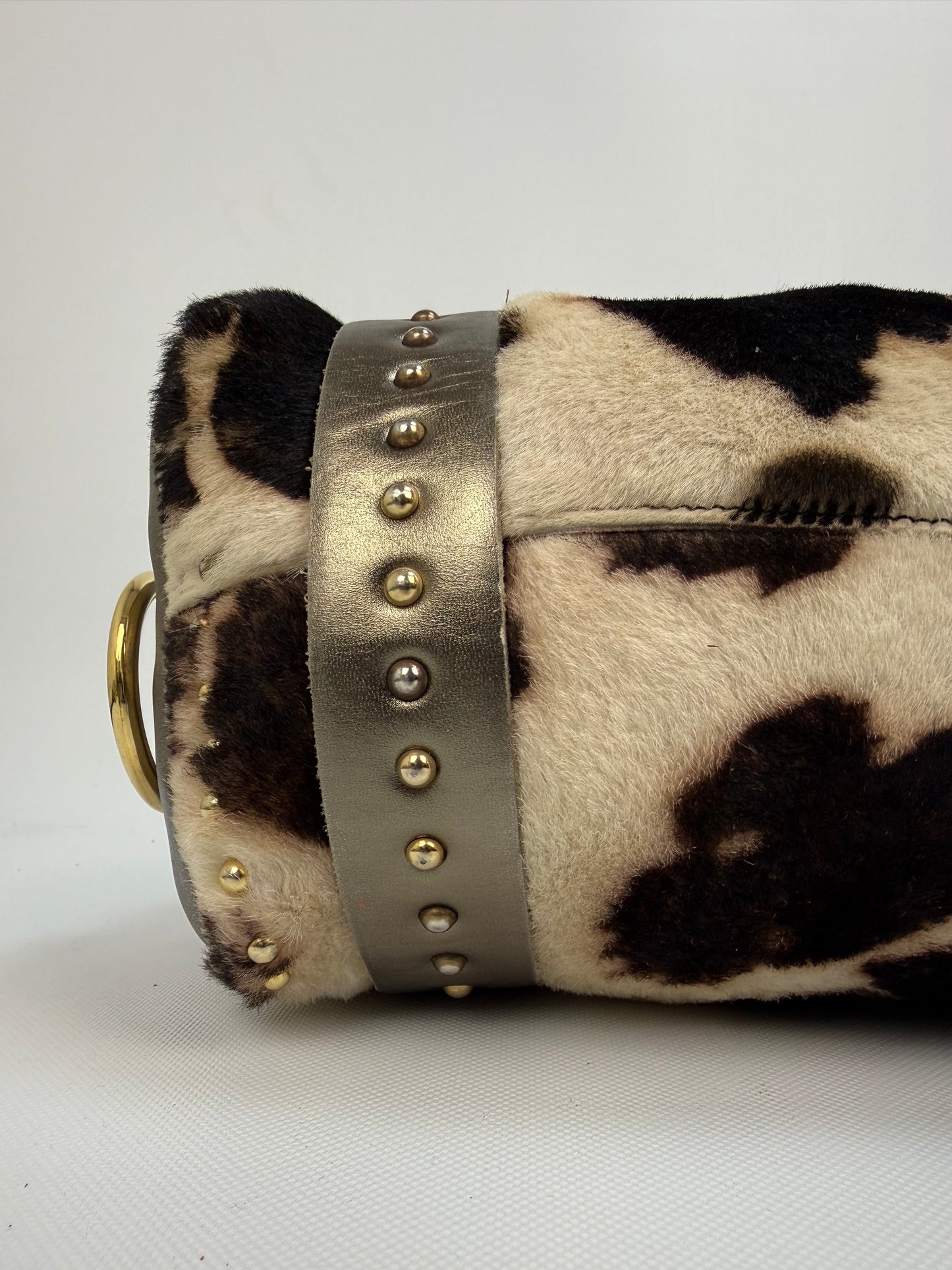 Vintage Dolce & Gabbana Tasche Cow Silber / Gold