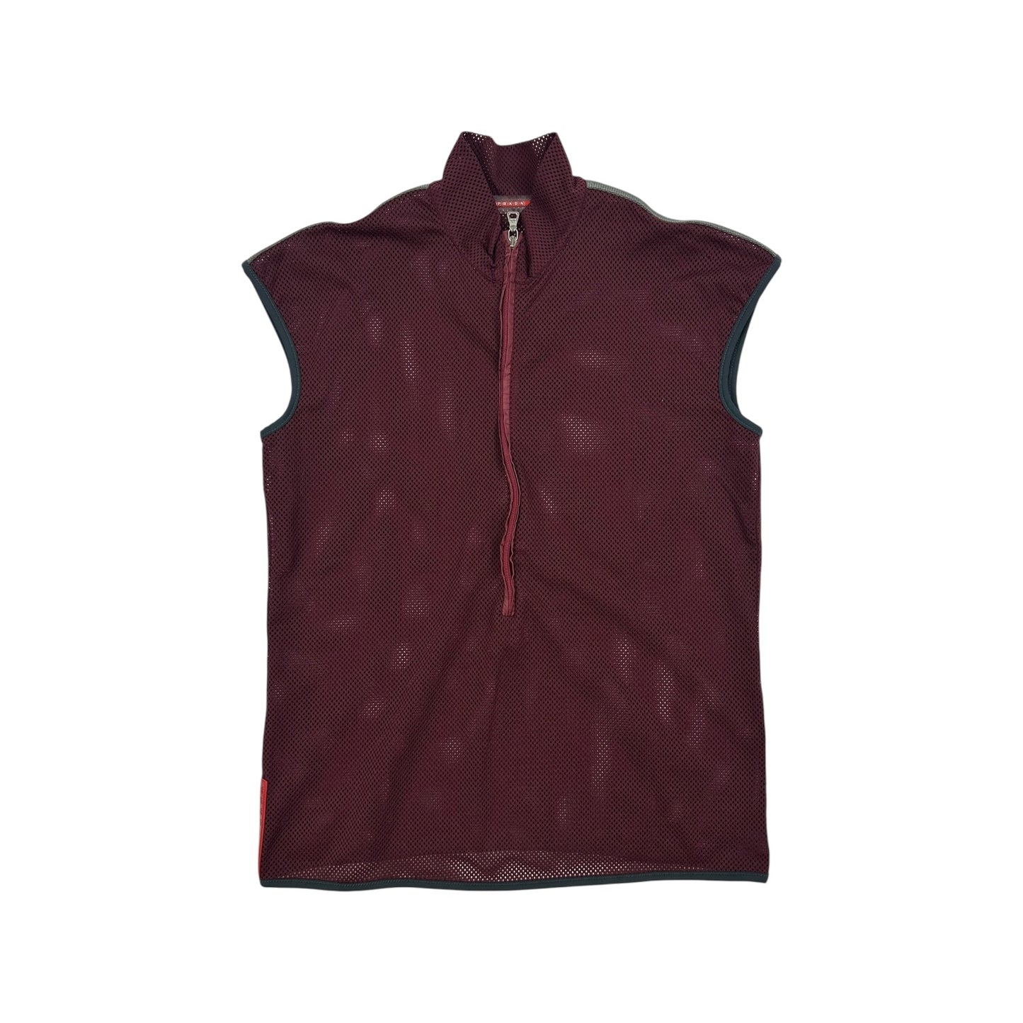 Vintage Prada Mesh Weste rot L