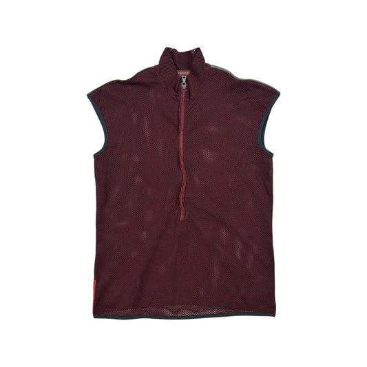 Vintage Prada Mesh Weste rot L