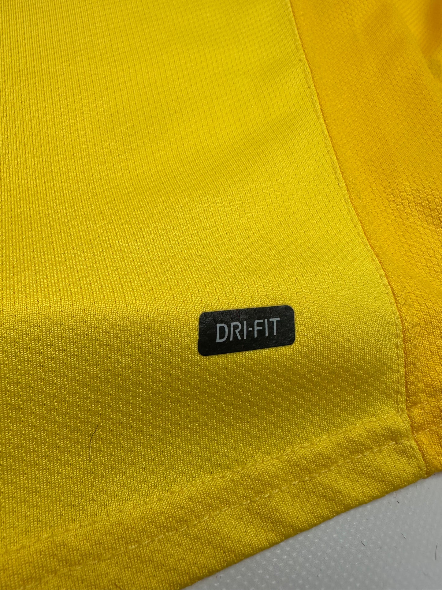 Vintage Nike Manchester United Fußballtrikot gelb L Kids