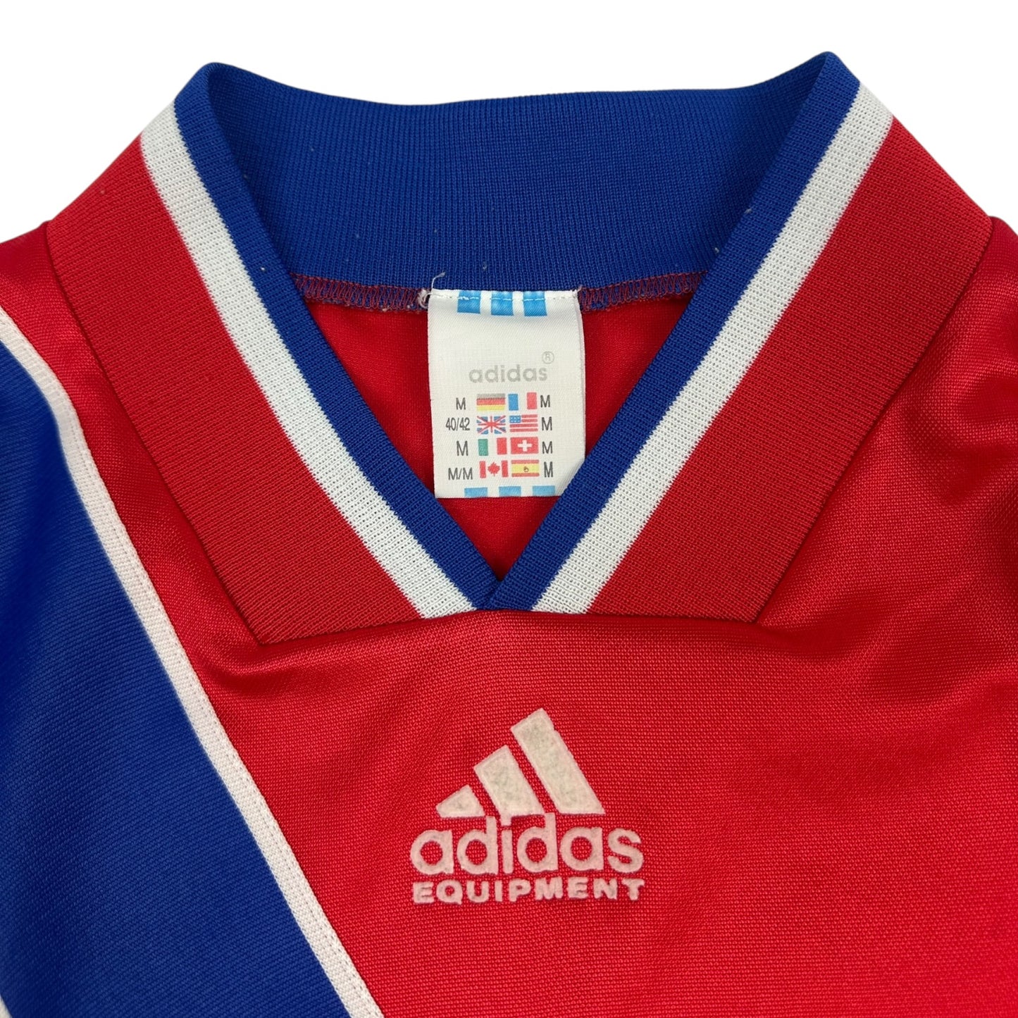Vintage Adidas F.C. Bayern Fußball Trikot rot / blau M