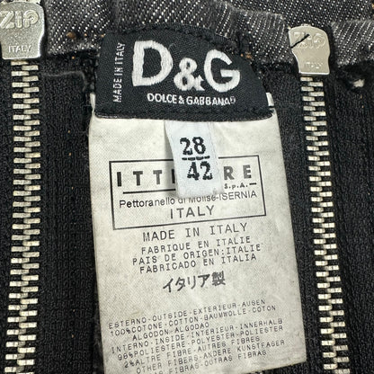 Vintage Dolce & Gabbana Reisverschluss Kleid  dunkelgrau 28/42