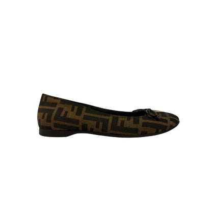 Vintage Fendi Ballerinas braun / schwarz Gr. 36