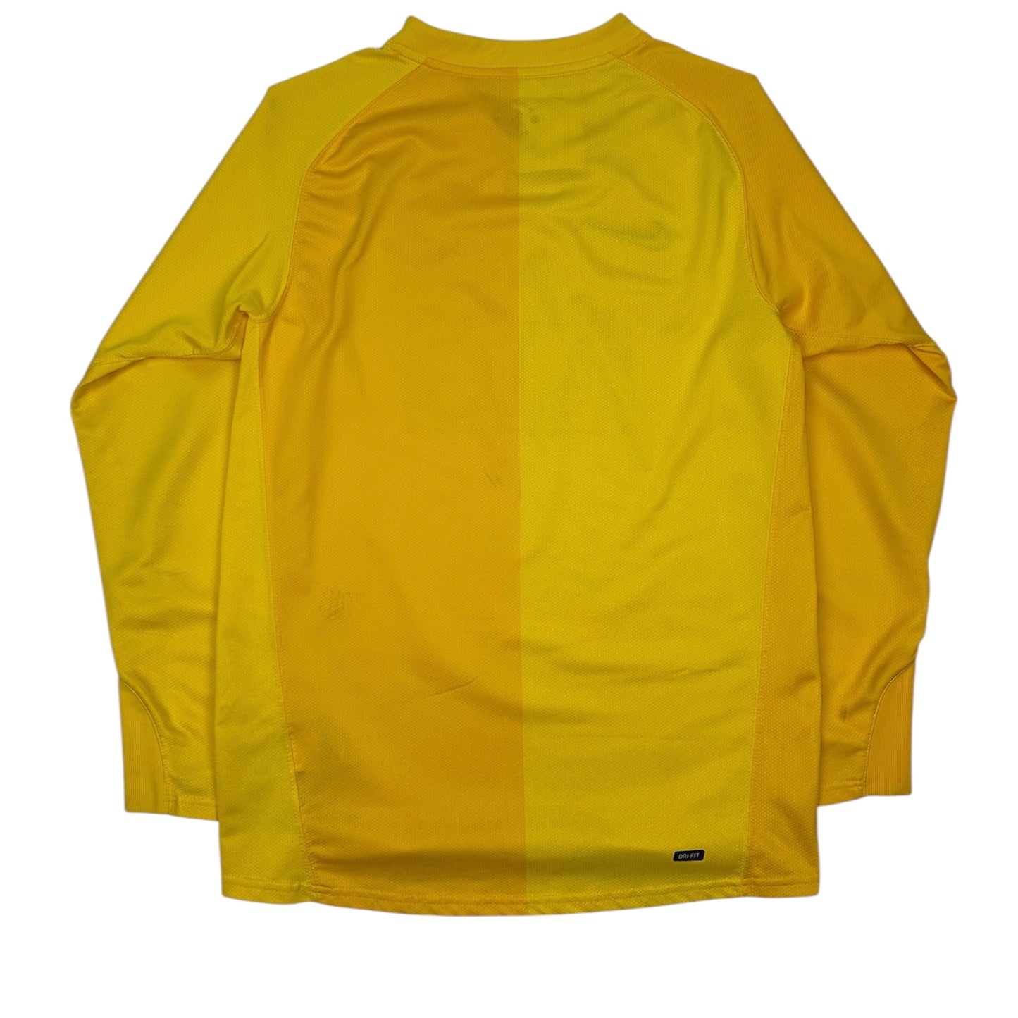 Vintage Nike Manchester United Fußballtrikot gelb L Kids