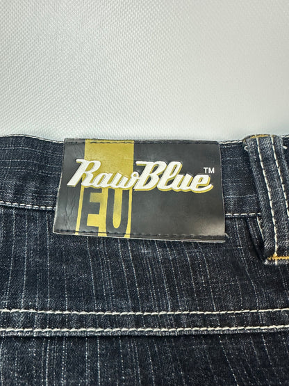 Vintage RawBlue Jeanshose blau/gelb Gr. 38