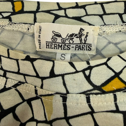 Vintage Hermes Mosaik T-Shirt weiß Gr. S