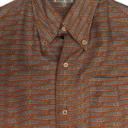 Vintage Hermes Hemd orange Gr. M