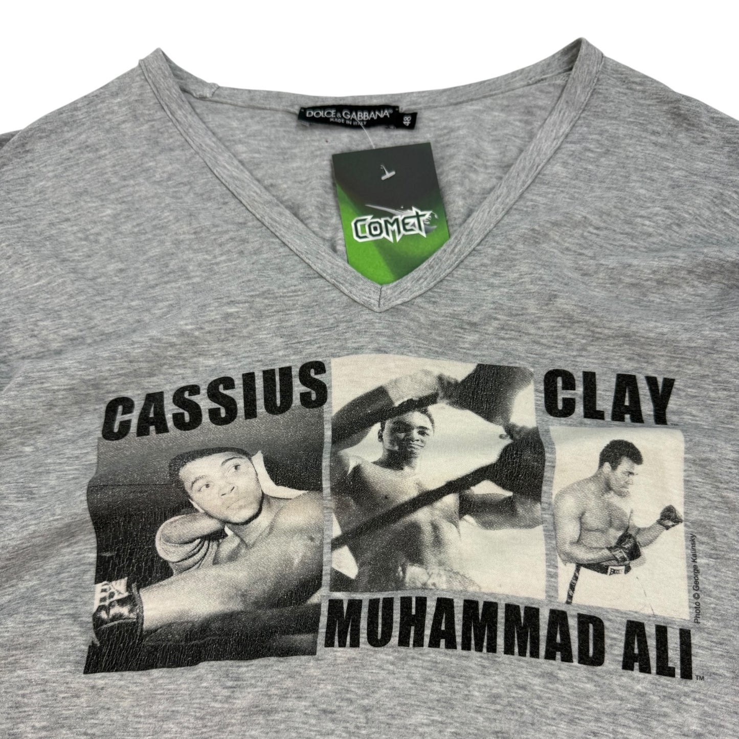 Vintage Dolce & Gabbana Muhammad Ali T-Shirt grau Gr. 48