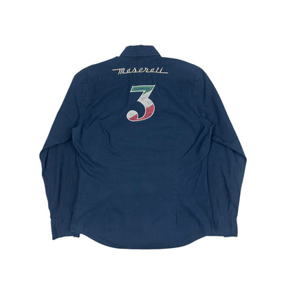 Vintage La Martina x Maserati Hemd Navy blau M