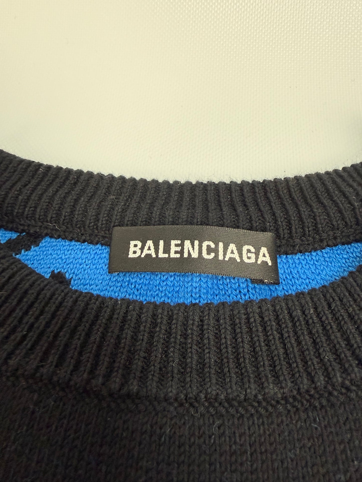 Balenciaga Pullover blau / schwarz Gr. S