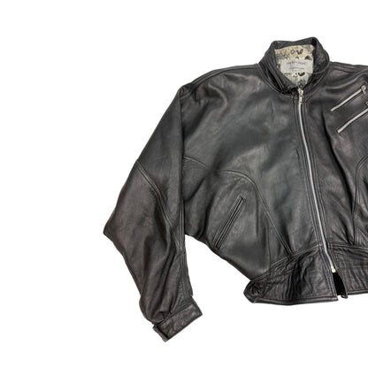 Vintage Andrea Cremato Lederjacke schwarz M