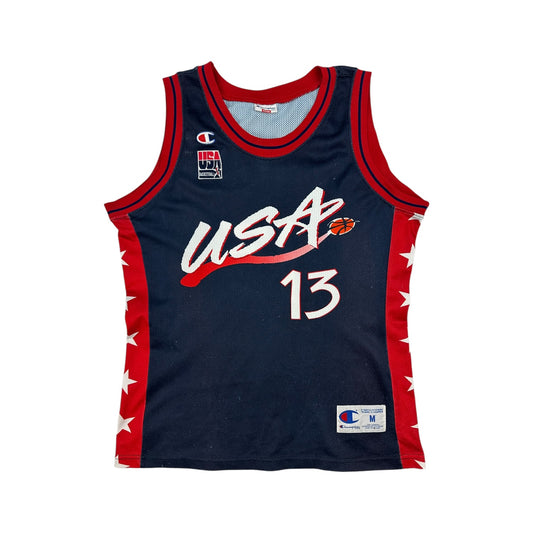 Vintage Champion O‘NEAL / USA Jersey navy/rot Gr. M