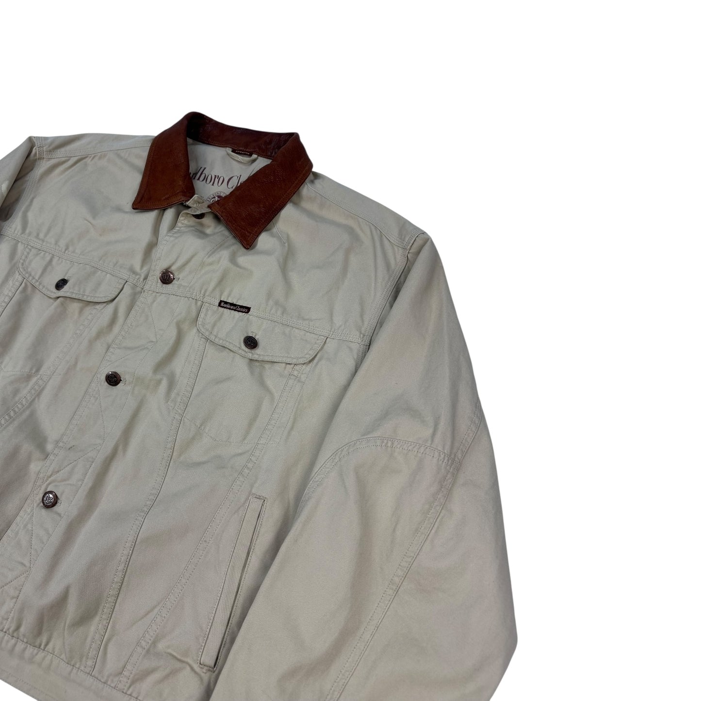 Vintage Marlboro Classics Jacke beige / braun XXL