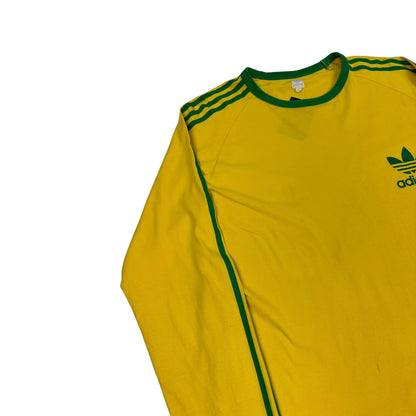 Vintage Adidas Longsleeve gelb / grün XL
