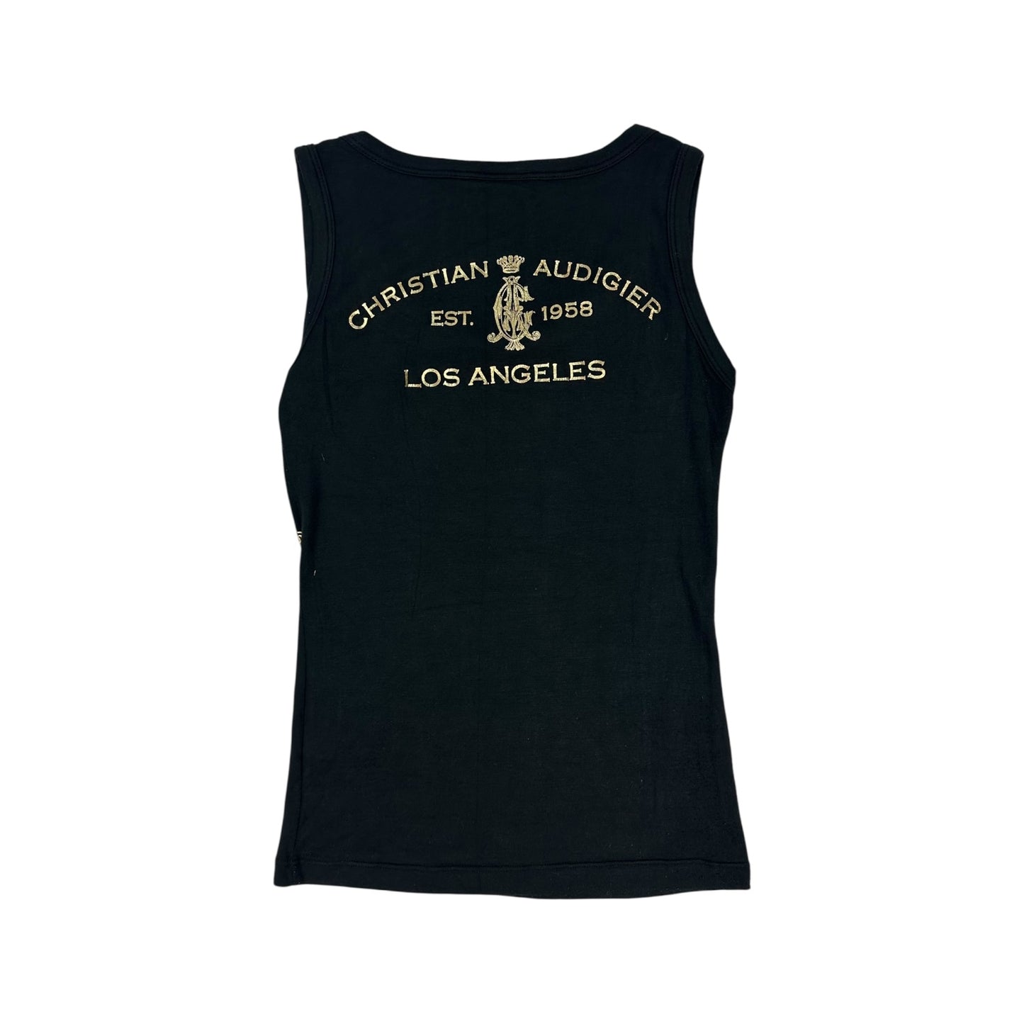 Vintage Christian Audigier Top schwarz Damen M