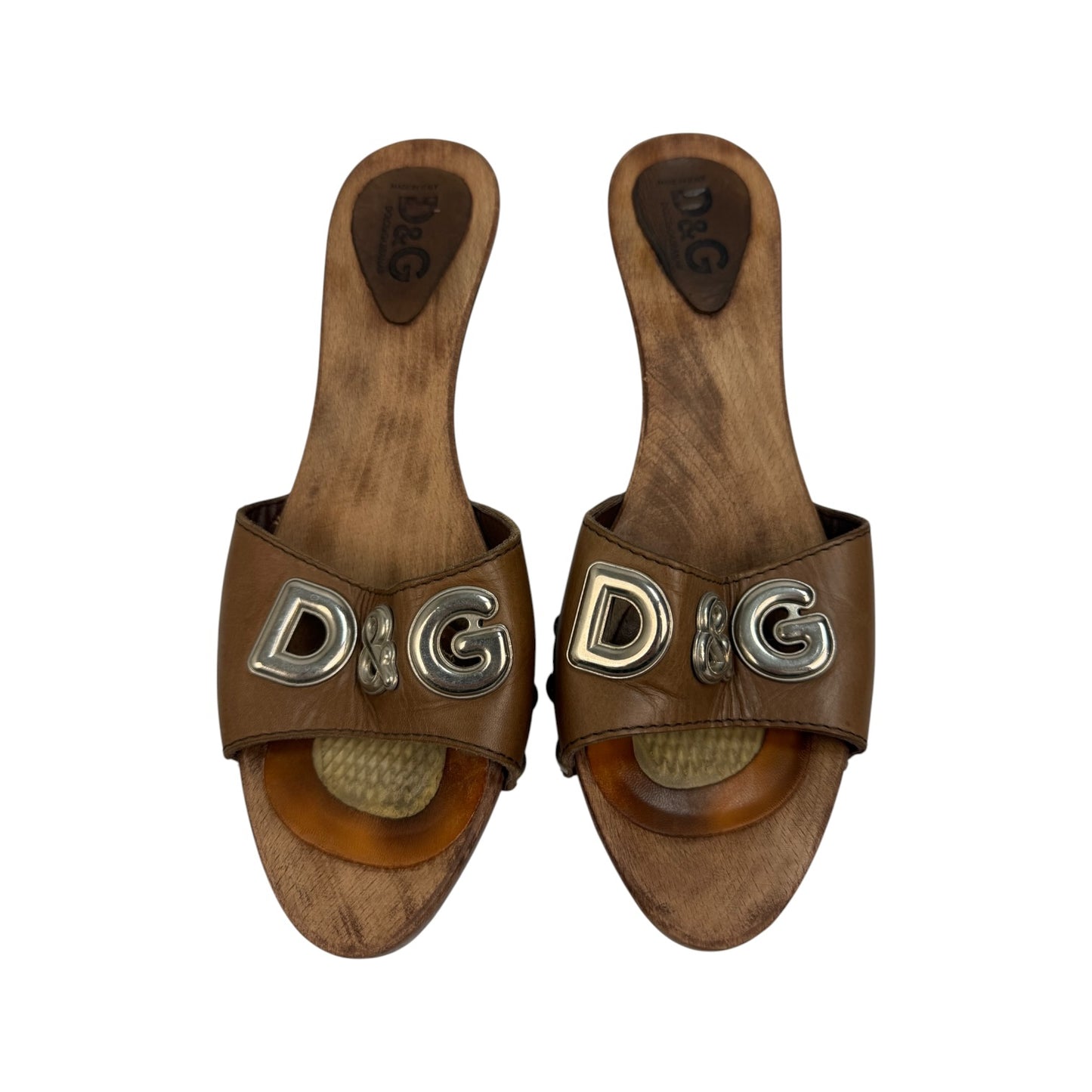 Vintage Dolce & Gabbana Heels braun / Silber Gr. 39