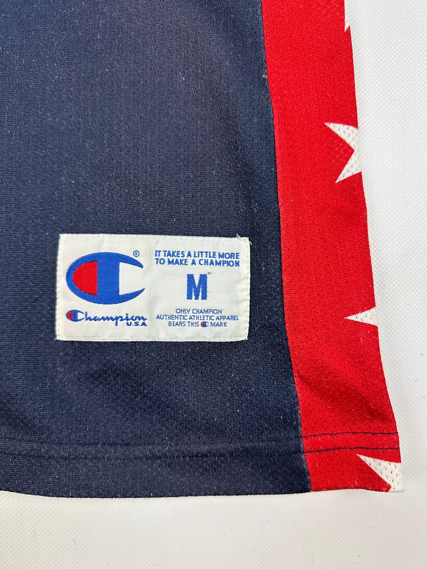 Vintage Champion O‘NEAL / USA Jersey navy/rot Gr. M