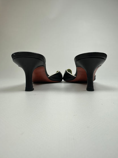 Vintage A.Testoni Pumps schwarz/grün/rot Gr. 39,5