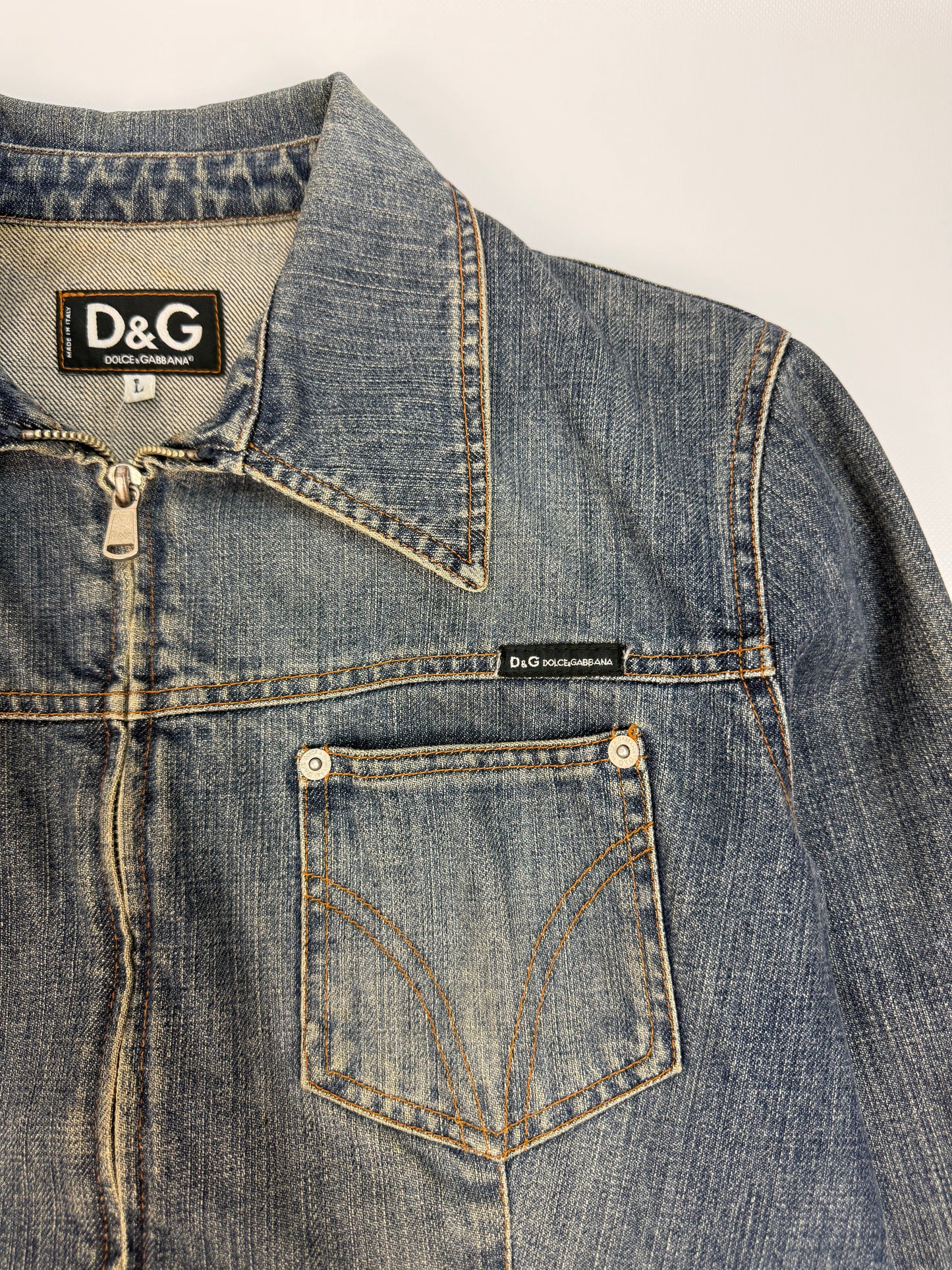 Vintage Dolce & Gabbana Jeansjacke blau Gr. L