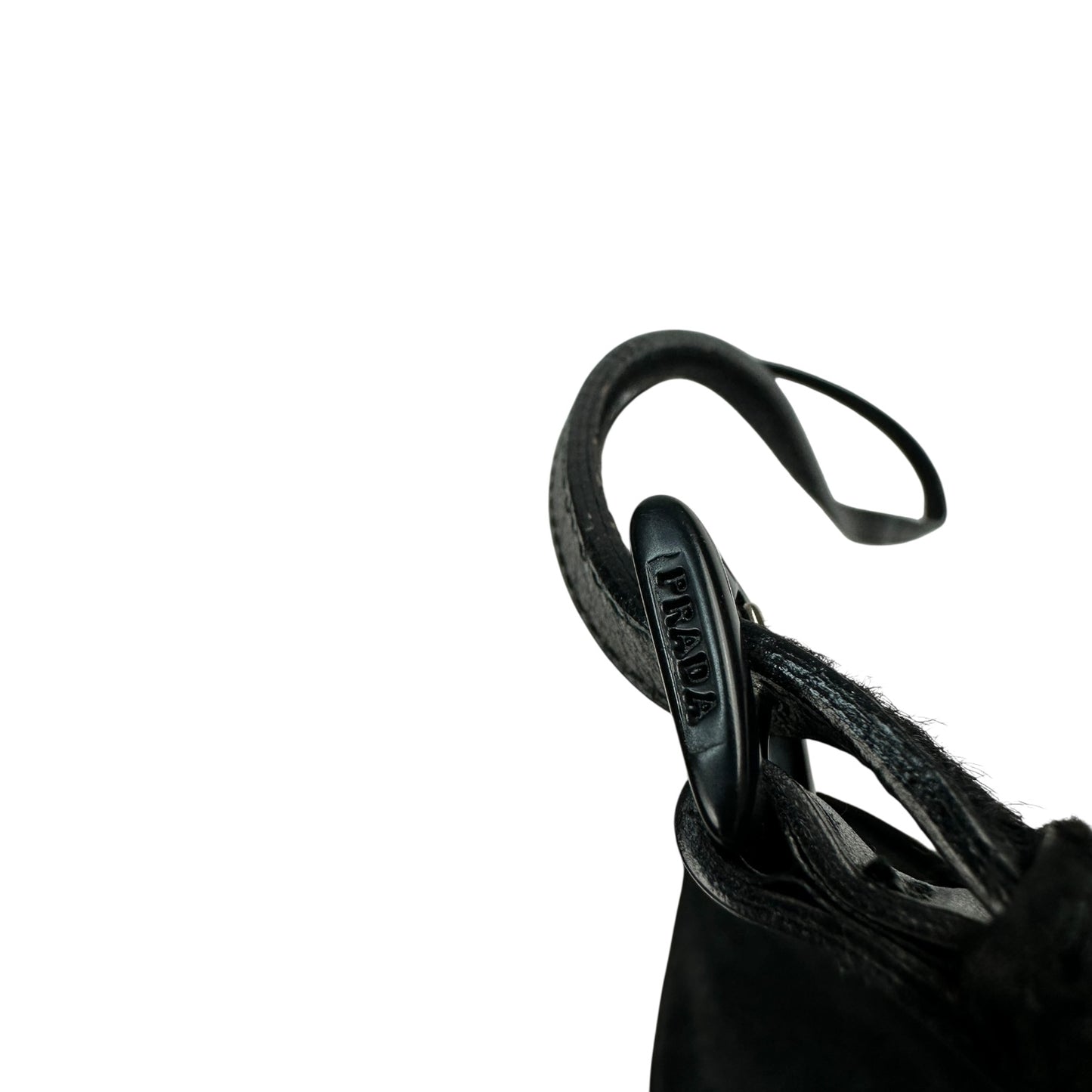 Vintage Prada Umhängetasche Ponyhair schwarz