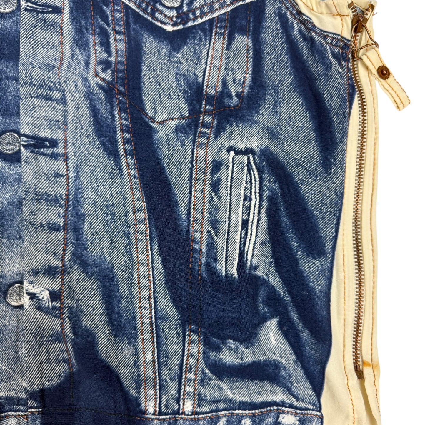 Vintage Gaultier Jeans Weste blau Gr. Damen M