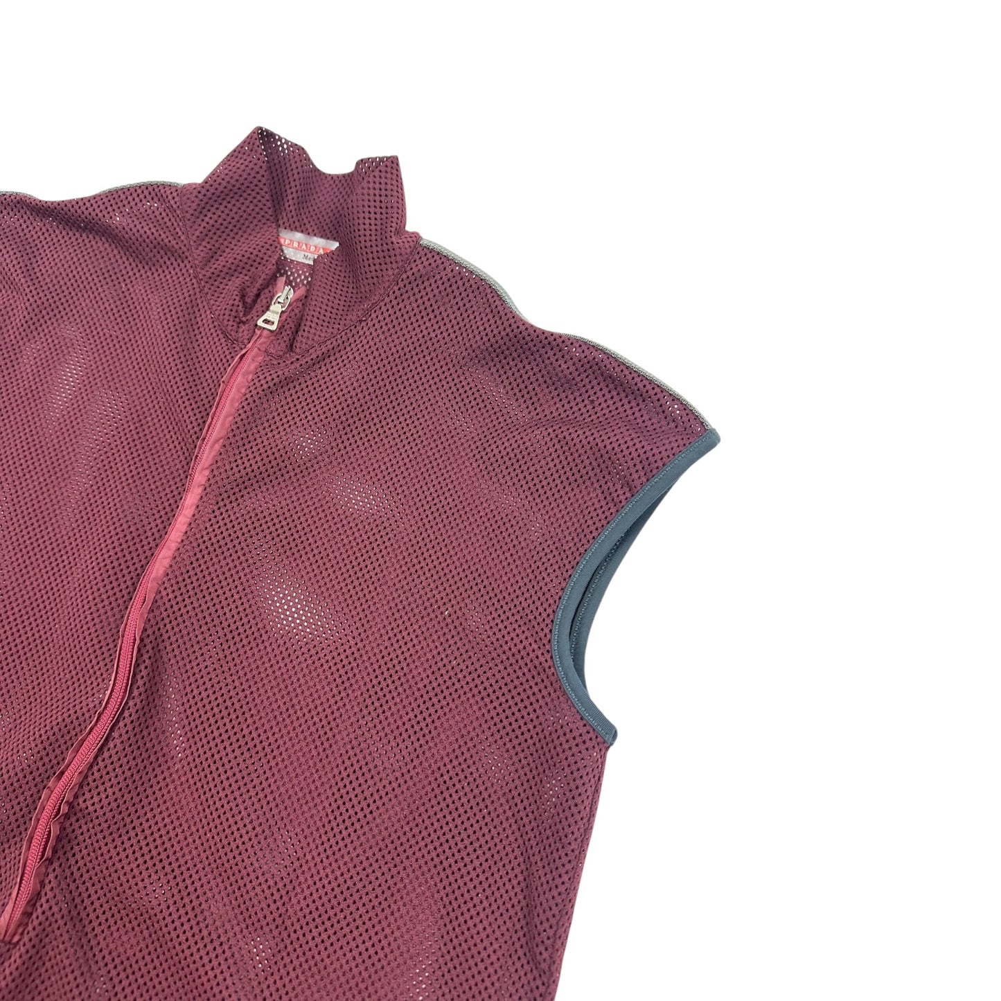 Vintage Prada Mesh Weste rot L