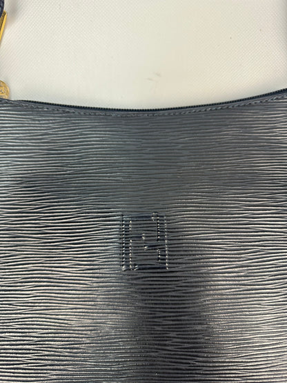 Vintage Fendi Umhängetasche navy blau/gold