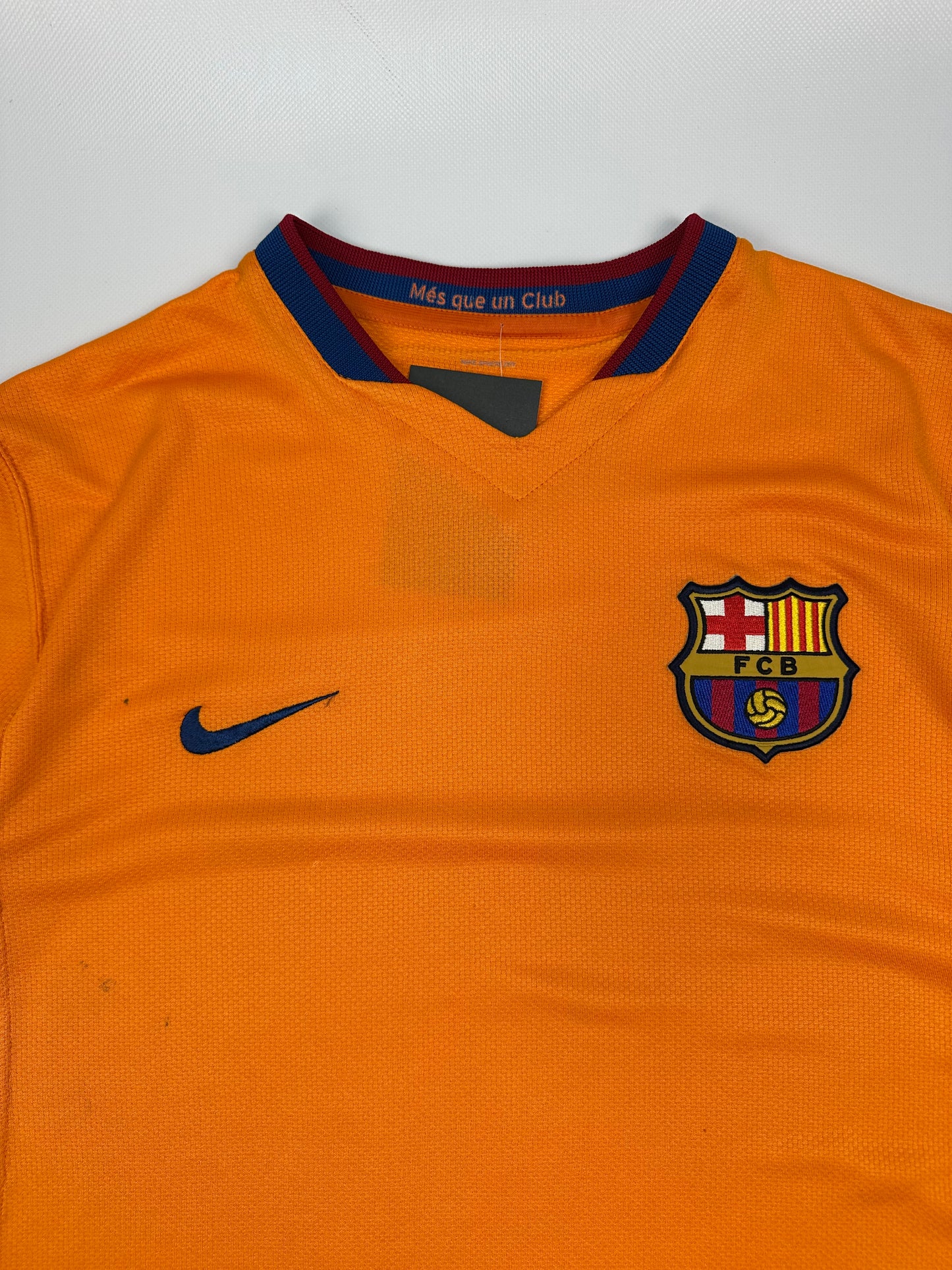 Vintage Nike Barcelona Fußballtrikot orange M