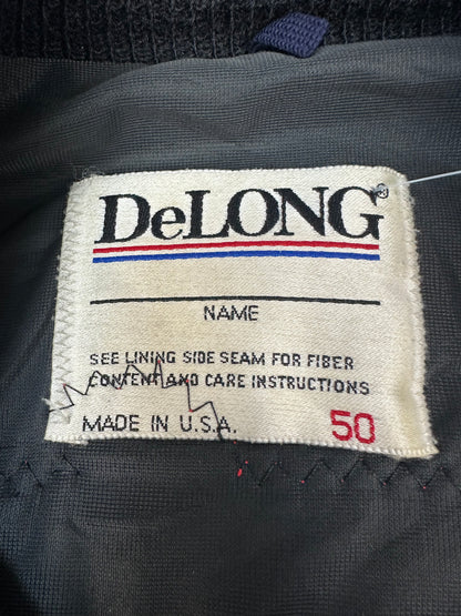 Vintage DeLong Raptors College jacke schwarz/rot Gr. L
