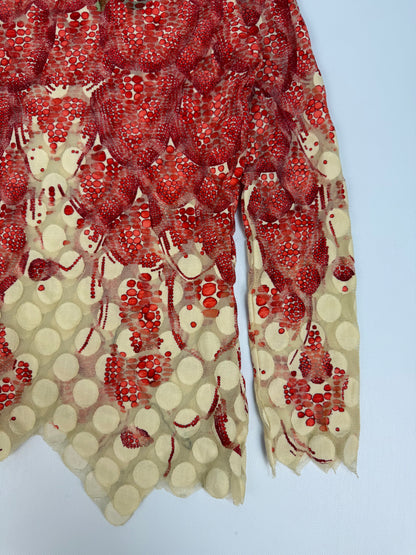 Vintage Jean Paul Gaultier Erdbeeren T-Shirt rot Gr. M