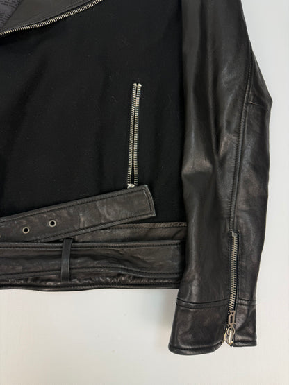 Vintage Galliano Lederjacke schwarz Gr. 52