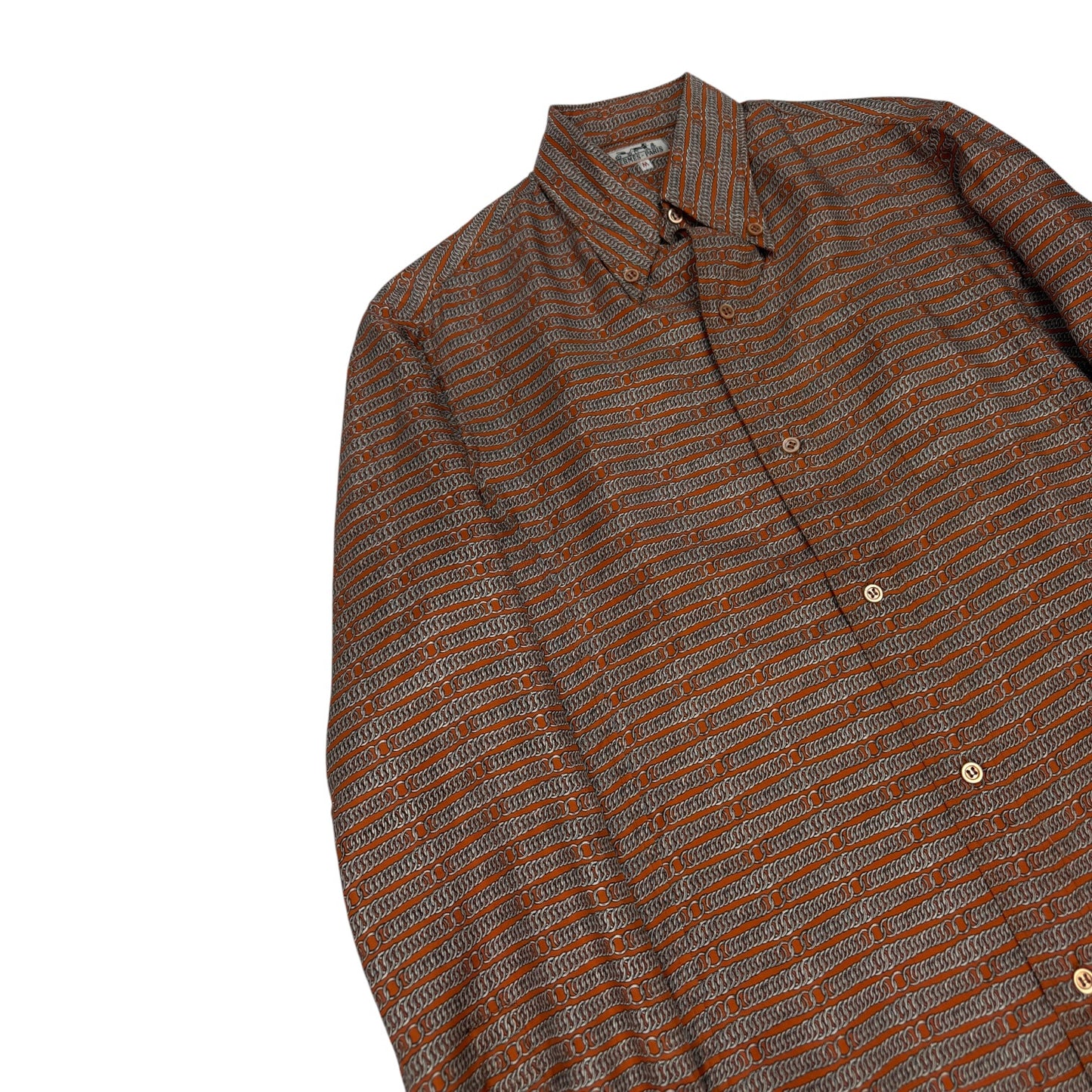 Vintage Hermes Hemd orange Gr. M