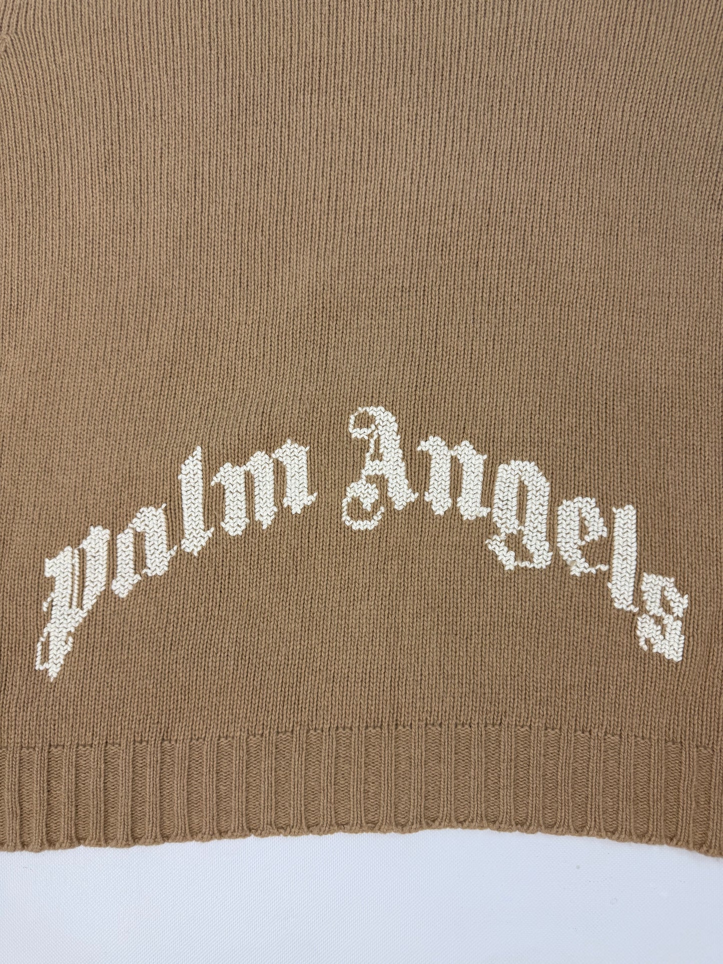 Palm Angels Pullover braun / weiß Gr. XXL