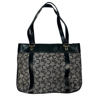 Vintage Coach Handtasche grau/gold