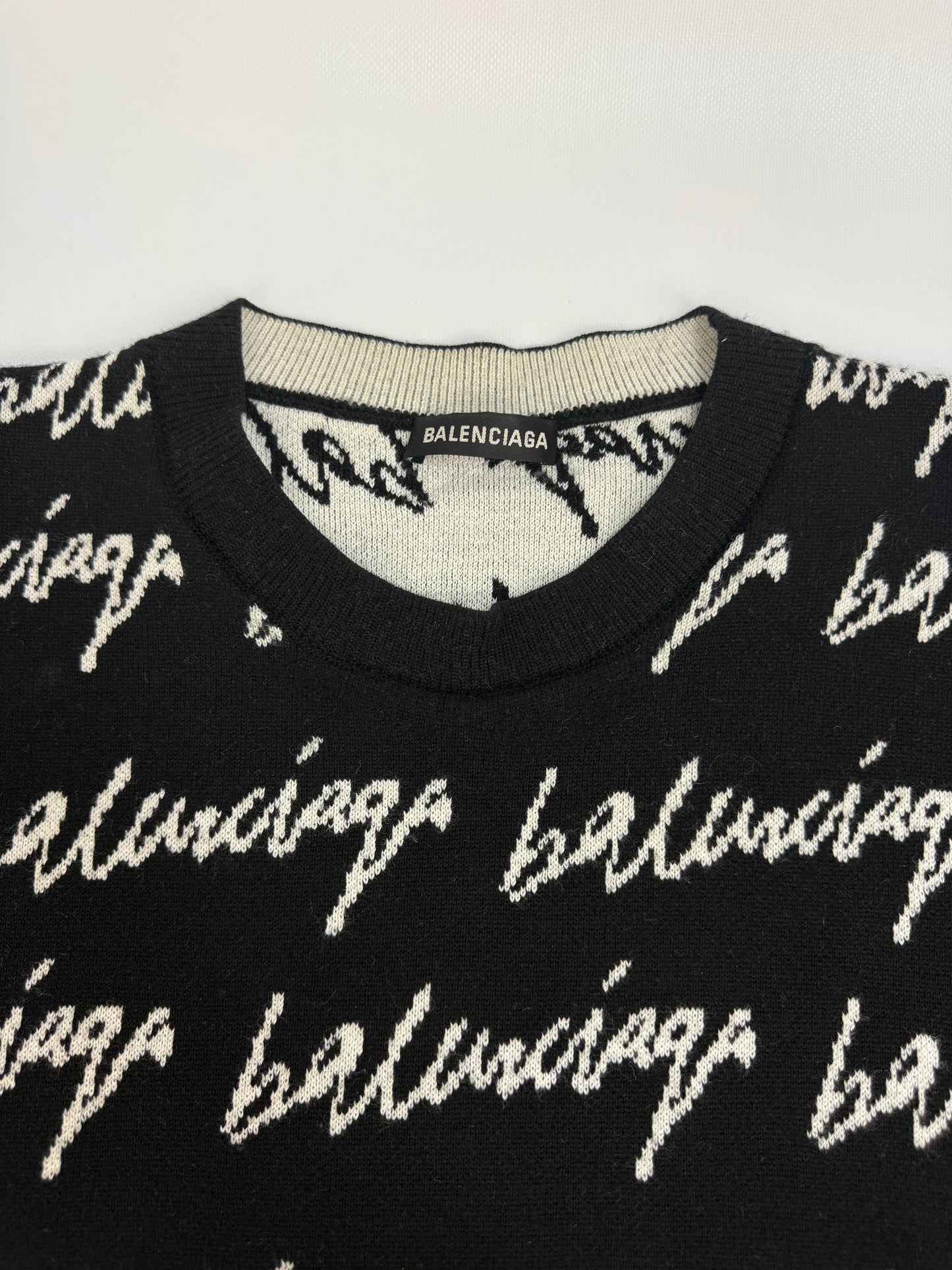 Balenciaga Pullover schwarz / weiß Gr. Frauen XL