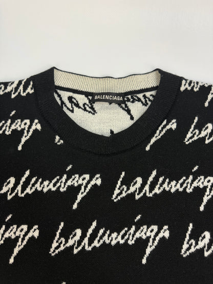 Balenciaga Pullover schwarz / weiß Gr. Frauen XL